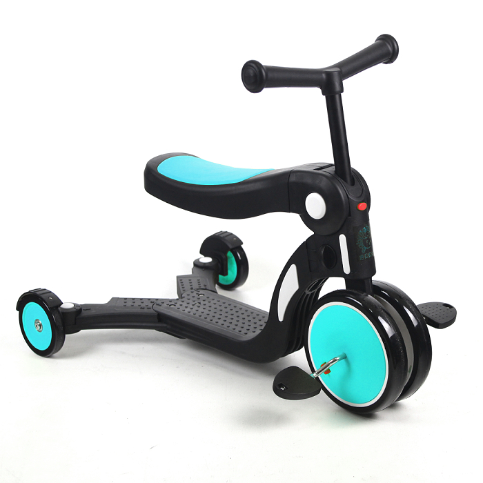 BabyBabe 三合一平衡三輪車(平衡車、滑步車)-湖水藍