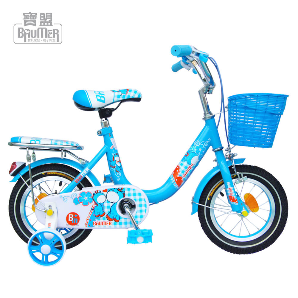 寶盟 BAUMER 親子鹿 12吋 腳踏車(水藍)