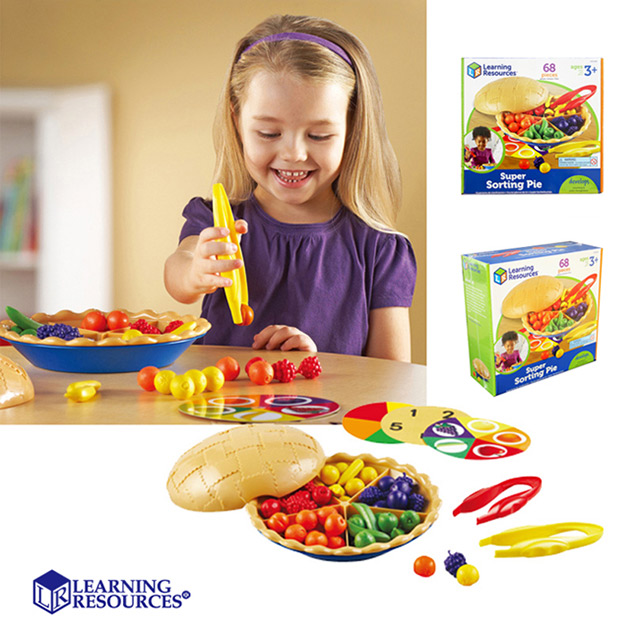 【華森葳兒童教玩具】數學教具系列-LearningResources 分類水果派 N1-6216