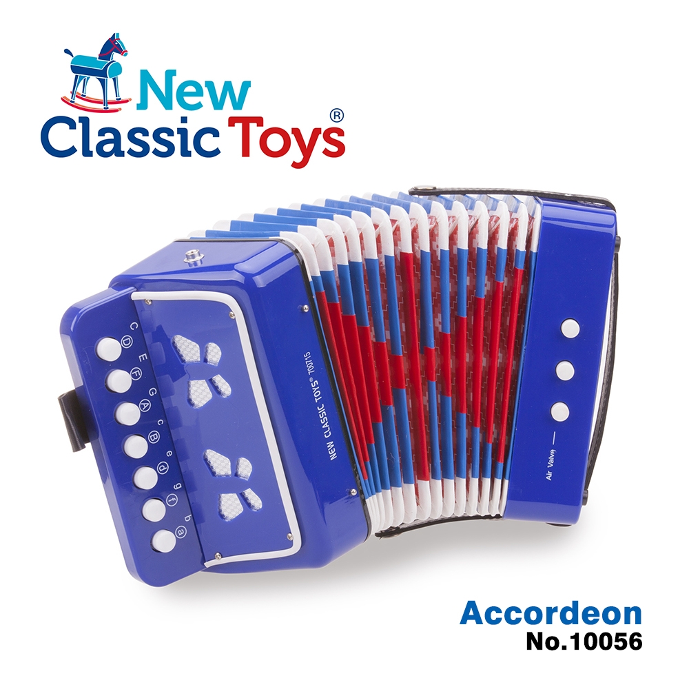 【荷蘭New Classic Toys】幼兒手風琴玩具-俏皮藍10056