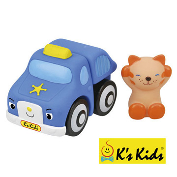 【 香港 Ks Kids 】益智玩具系列 - 彩色安全積木︰ 咪咪貓警車 SB00289