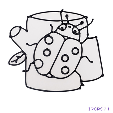 【愛玩色創意館】 MIT 兒童無毒彩繪玻璃貼-小張圖卡- 瓢蟲 IPCPS11