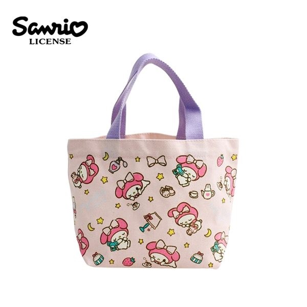 【日本正版】美樂蒂 帆布 手提袋 便當袋 午餐袋 My Melody 三麗鷗 Sanrio - 381751
