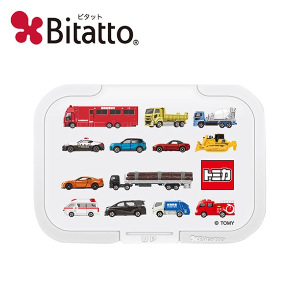 【日本正版】TOMICA 濕紙巾蓋 L號 濕紙巾盒蓋 重複黏 多美小汽車 Bitatto - 604145