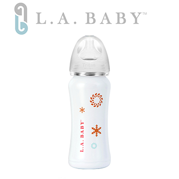 L.A. BABY 超輕量保溫奶瓶 9oz (珍珠白)六色