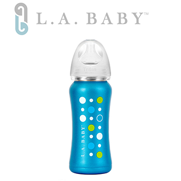 L.A. BABY 超輕量保溫奶瓶 9oz (極光藍)六色