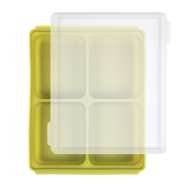 TgmFDA 白金矽膠 副食品冷凍分裝盒4格(70g)XL