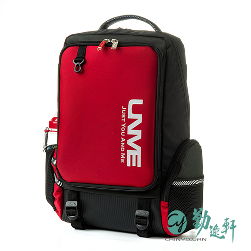 【UnMe】韓風高年級雙層人體工學超輕後背書包(紅色)