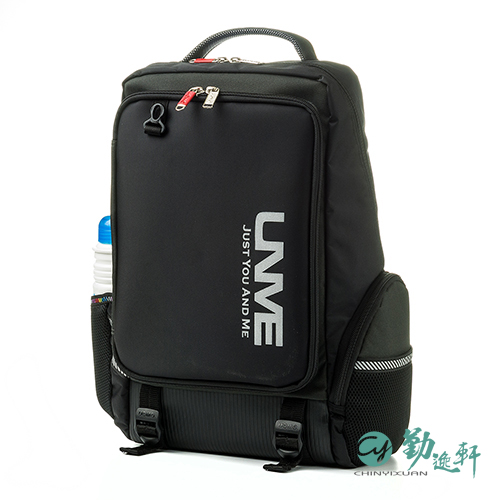 【UnMe】韓風高年級雙層人體工學超輕後背書包(黑色)