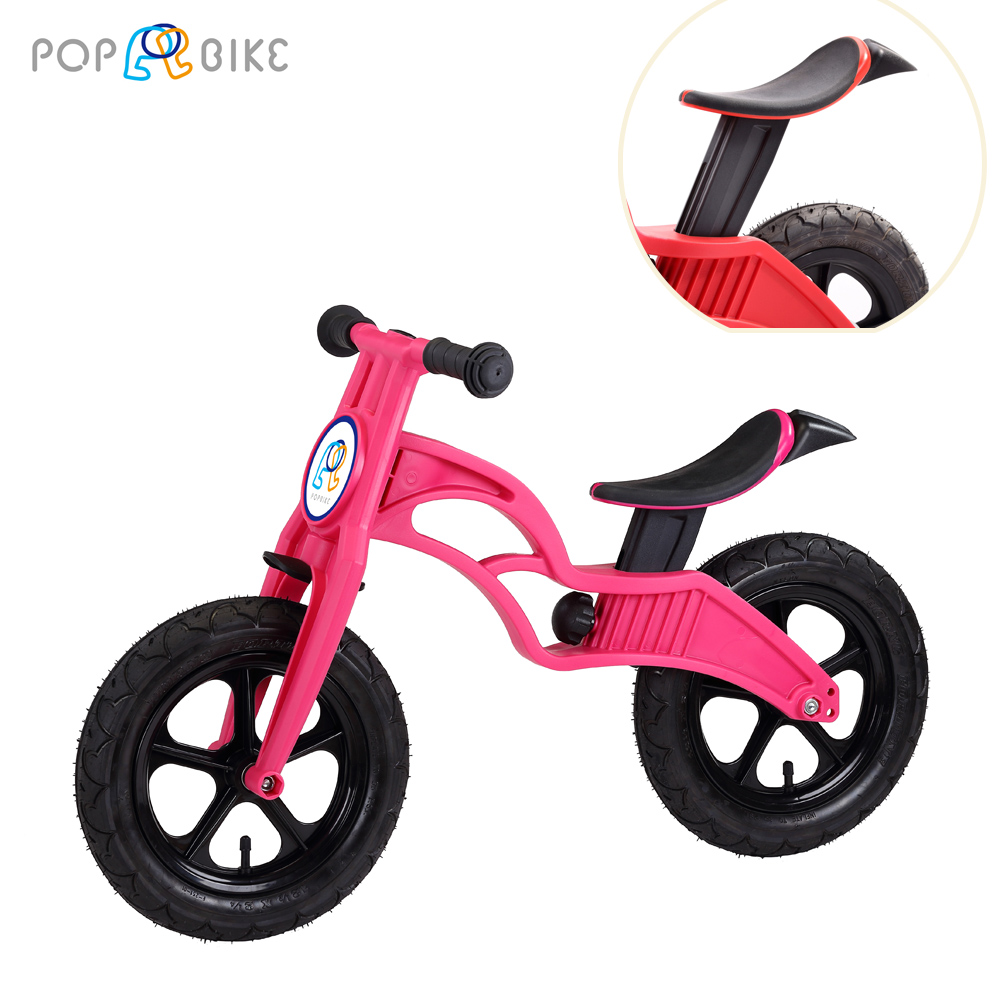 【BabyTiger虎兒寶】POPBIKE 兒童充氣輪胎滑步車-AIR充氣胎+增高坐墊