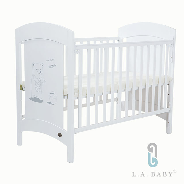 ( L.A. Baby )Austin奧斯汀嬰兒床/中床/童床/白色(白色)