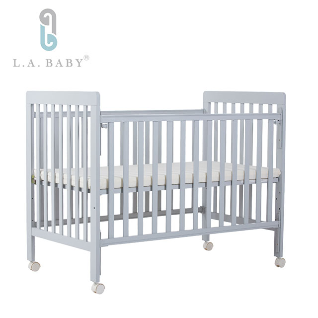 【 L.A. Baby】密西根三合一嬰兒大床（白色/灰色/柚木色）