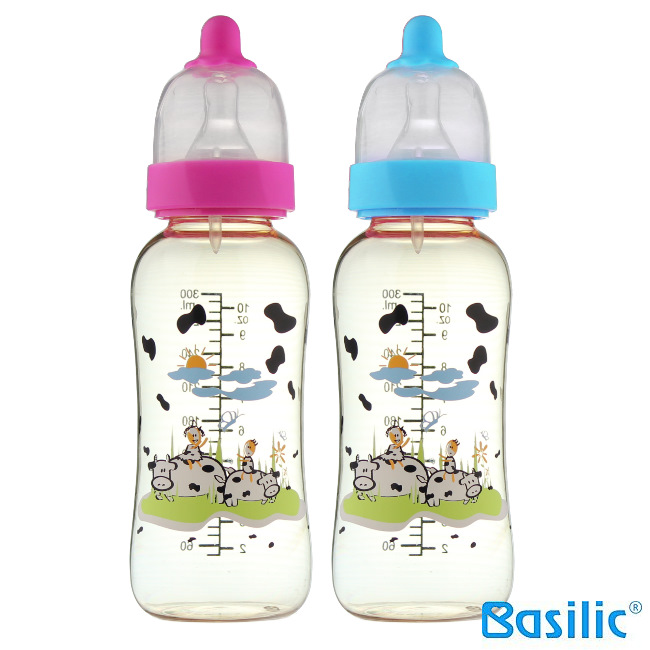 Basilic【貝喜力克】防脤氣PPSU葫蘆型奶瓶300ml*3