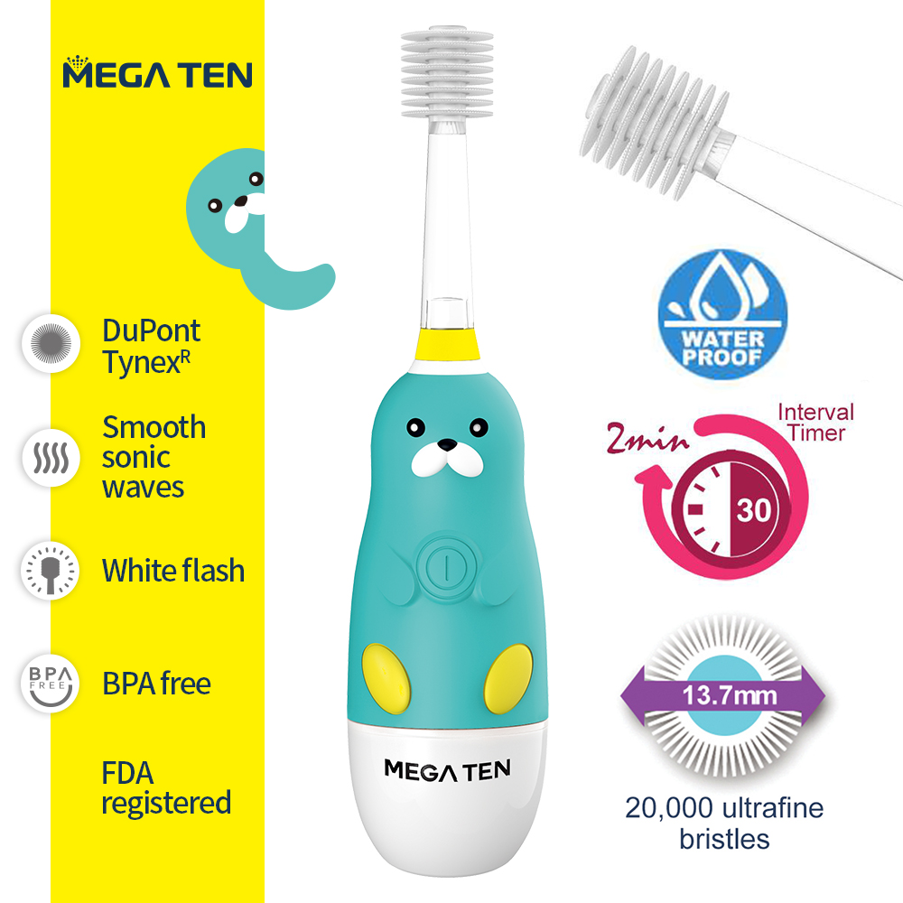 Mega Ten 360度幼童電動牙刷-海豹