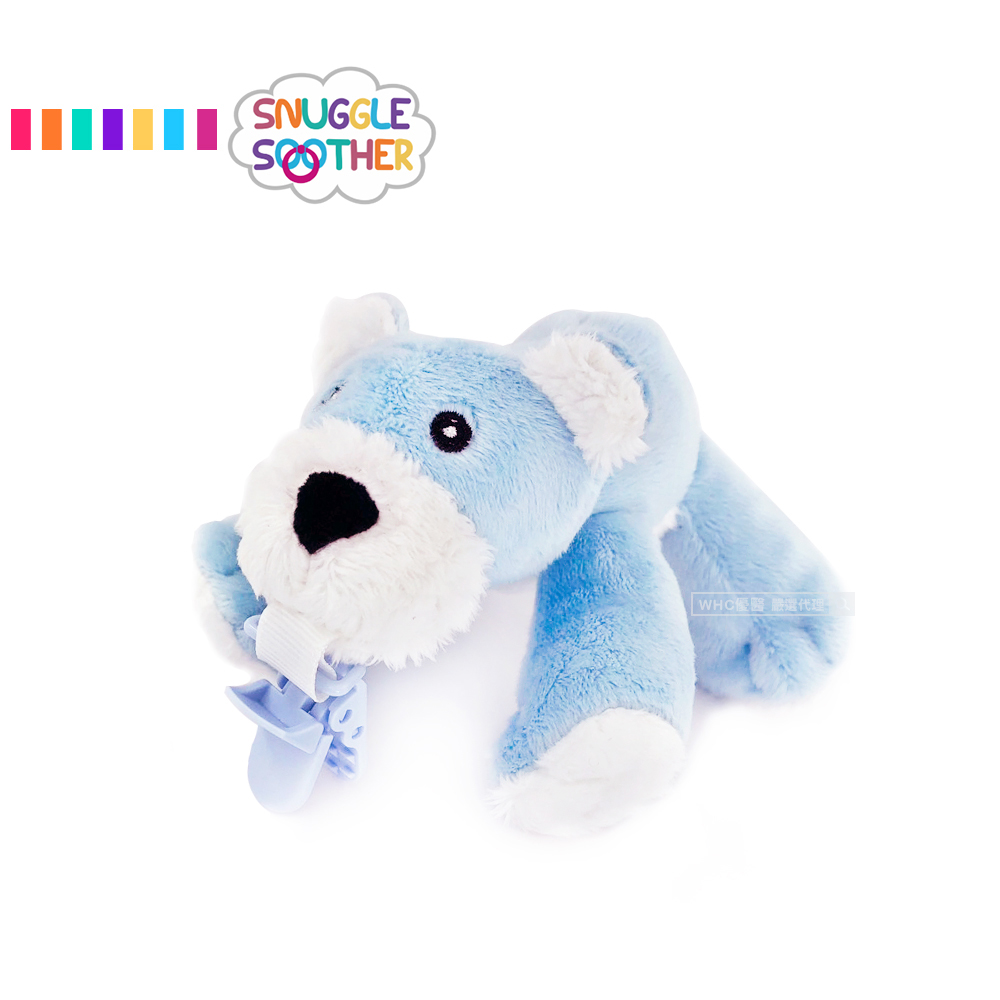 Snuggle史納哥安撫絨毛玩偶娃娃奶嘴夾-小藍熊