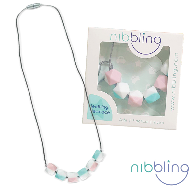 【Nibbling】雙色果凍矽膠造型項鍊-粉淺綠