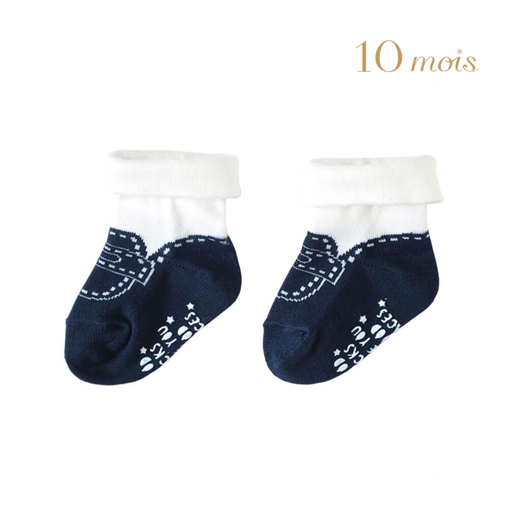 10mois 小王子反折短襪(藍)