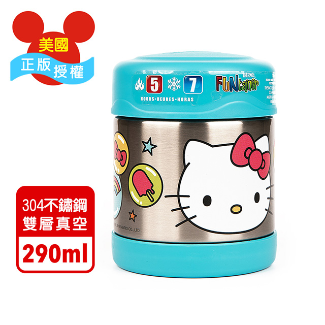 【美國膳魔師THERMOS】Hello Kitty凱蒂貓藍色款 迪士尼不鏽鋼悶燒罐300ML