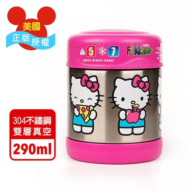 【美國膳魔師THERMOS】Hello Kitty凱蒂貓粉紅款 迪士尼不鏽鋼悶燒罐300ML