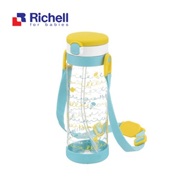 【Richell 利其爾】第四代LC 450ml 吸管式冷水壺【附背帶】- 棒棒糖