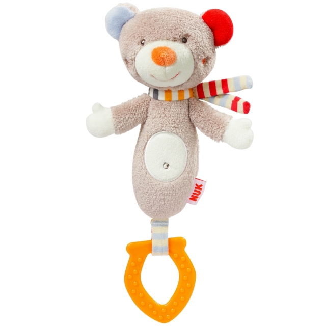 德國NUK絨毛玩具-小熊搖鈴固齒玩偶
