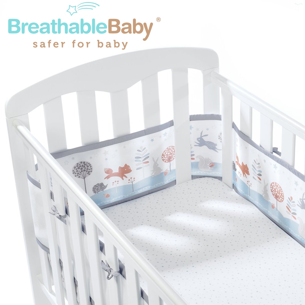 英國 BreathableBaby 透氣嬰兒床圍 全包型 (18432魔法森林款)