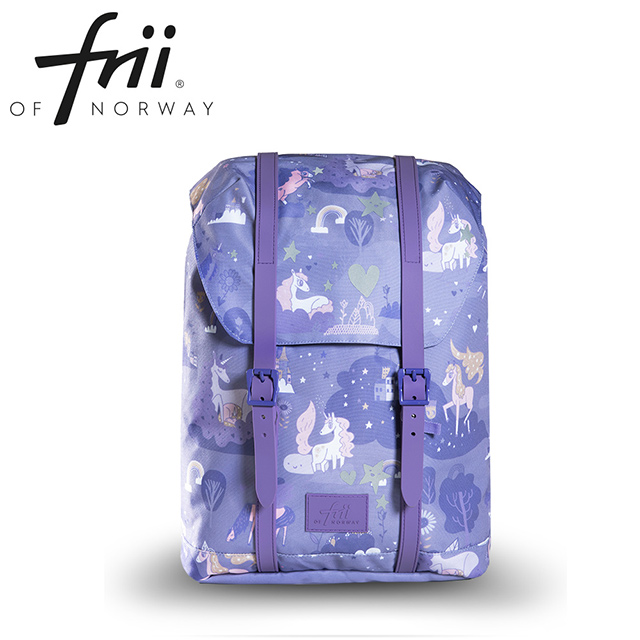 挪威Frii輕量護脊書包-Dreamworld 獨角獸紫