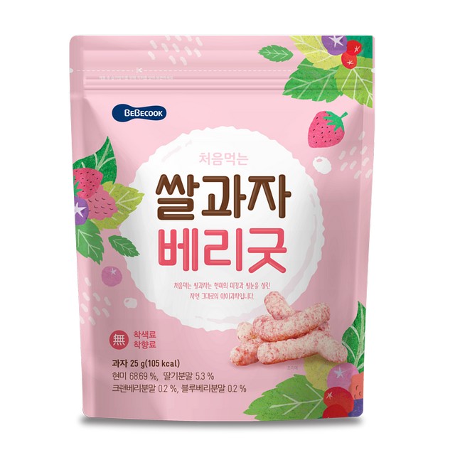 韓國 BEBECOOK 寶膳 智慧媽媽綜合莓果米棒 25g