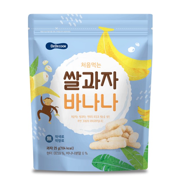 韓國 BEBECOOK 寶膳 智慧媽媽香蕉米棒 25g