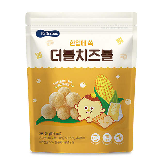 韓國【Bebecook】嬰幼兒玉米球-雙倍起司(25g)