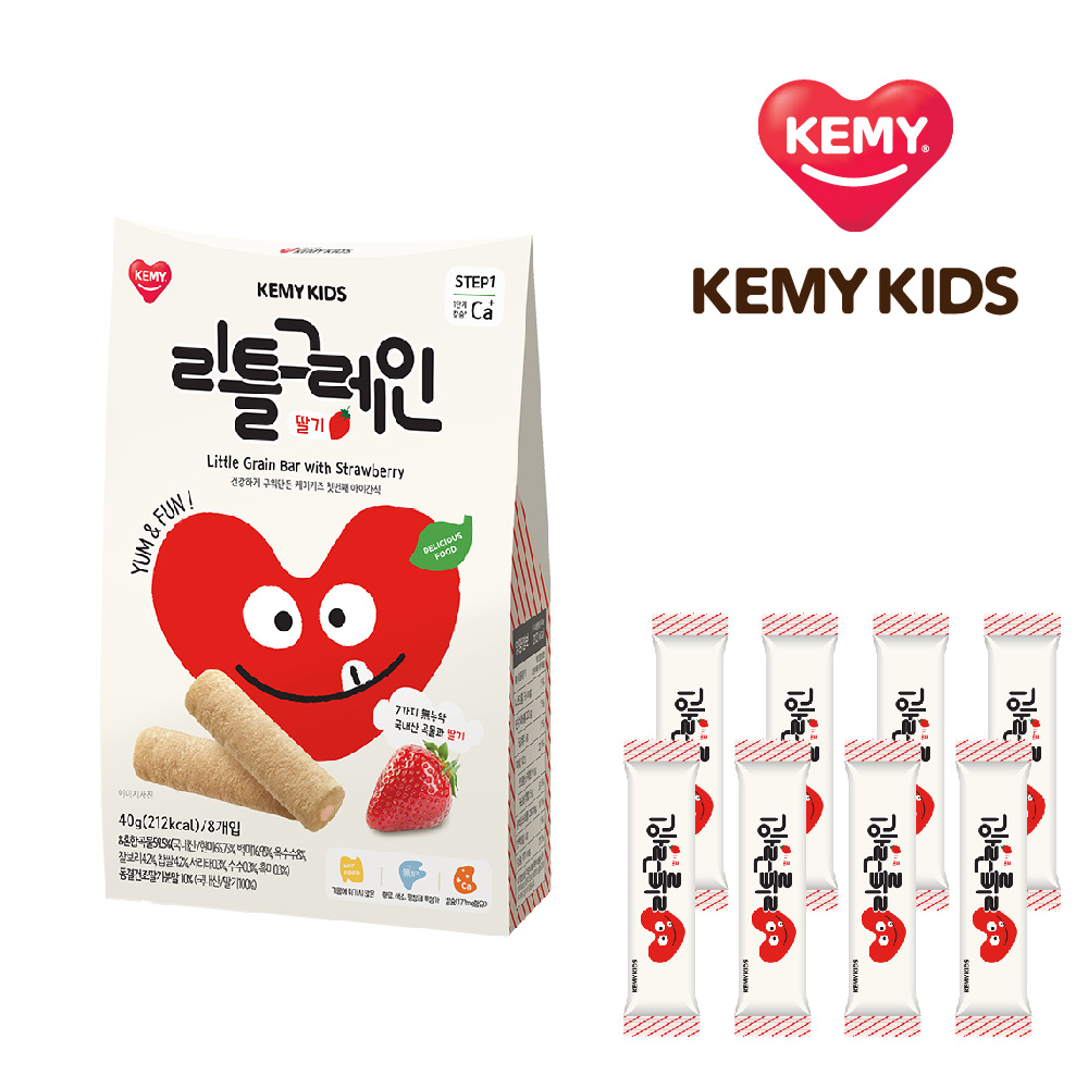 韓國【KEMY KIDS】貪吃凱米穀物小捲心 草莓(40g)
