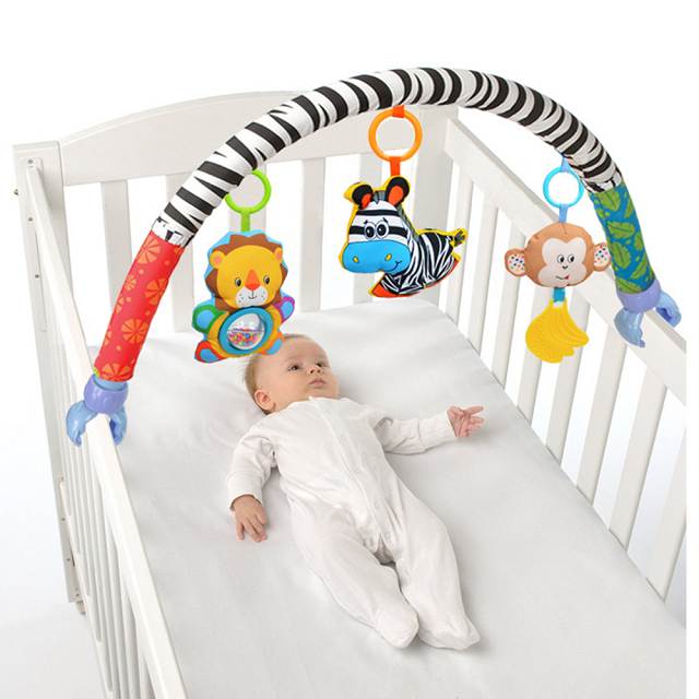 美國SOZZY嬰兒車夾玩具多功能床夾 可愛動物玩偶吊飾
