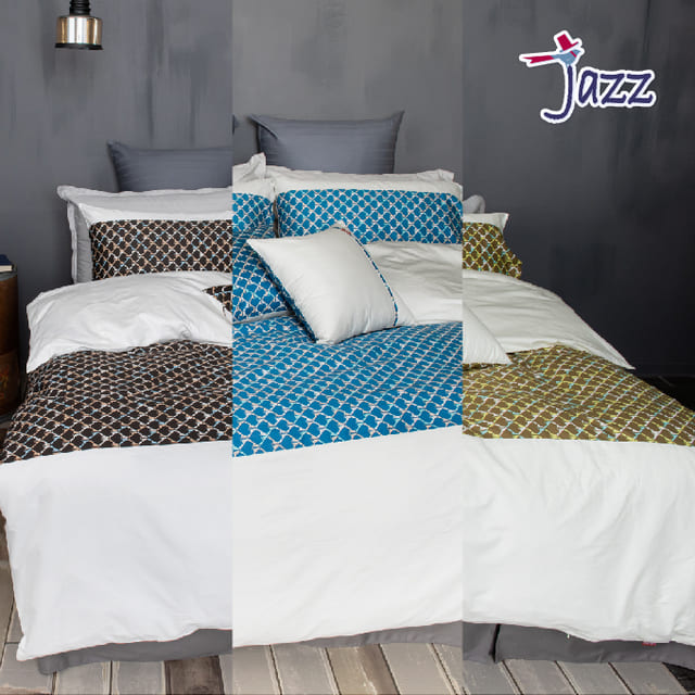 《40支紗》雙人加大床包兩用被套四件式【共3色】Jazz 100%精梳棉-麗塔寢飾-