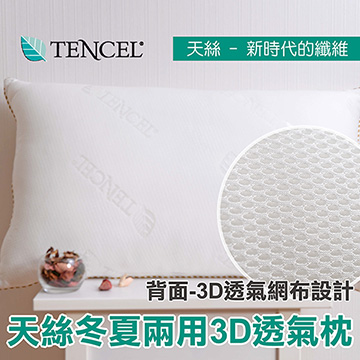 《Embrace英柏絲》3D天絲冬夏兩用枕 採用日本原料 透氣 台灣製