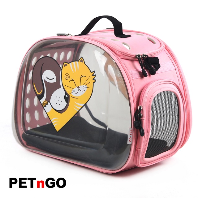 PETnGO 透明寵物提包-狗愛上貓