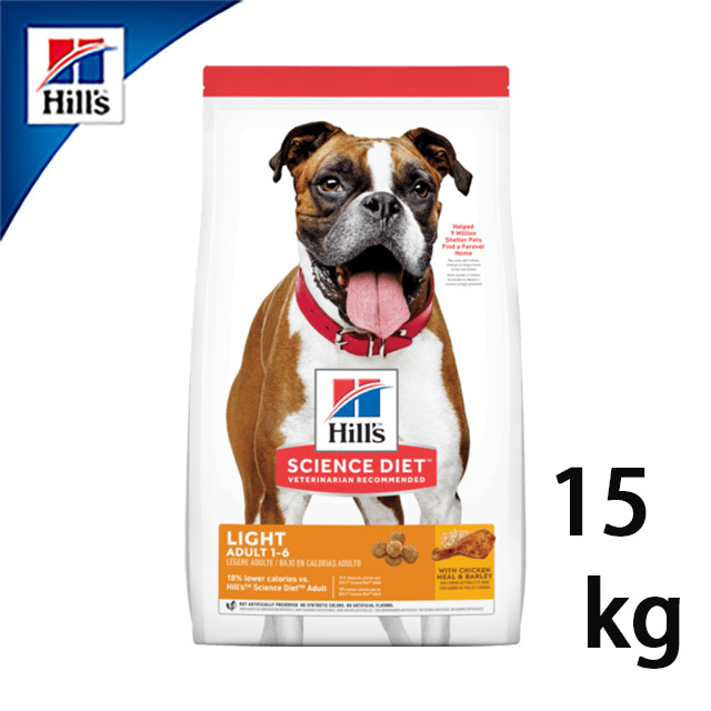【希爾思Hills】成犬低卡體重控制雞肉+大麥(原顆粒)15kg