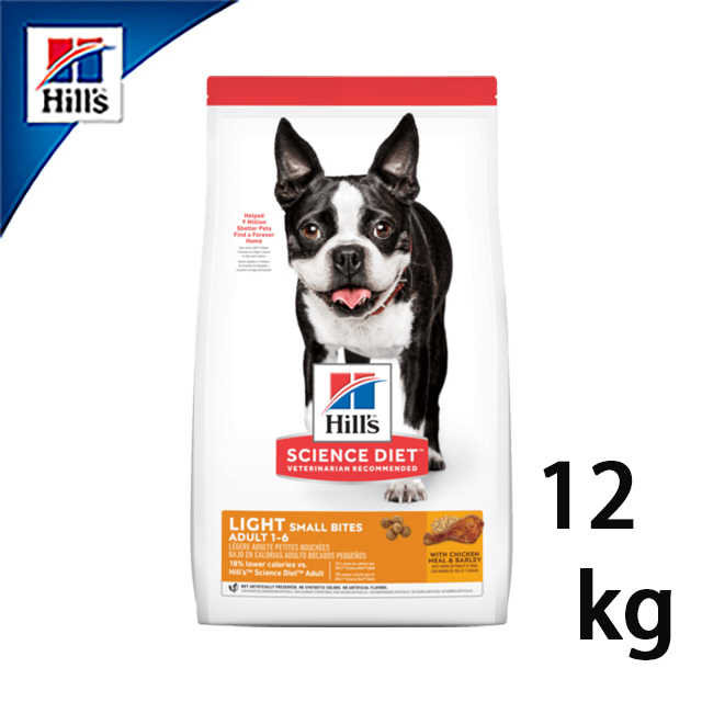【希爾思Hills】成犬低卡體重控制雞肉+大麥(小顆粒)12kg