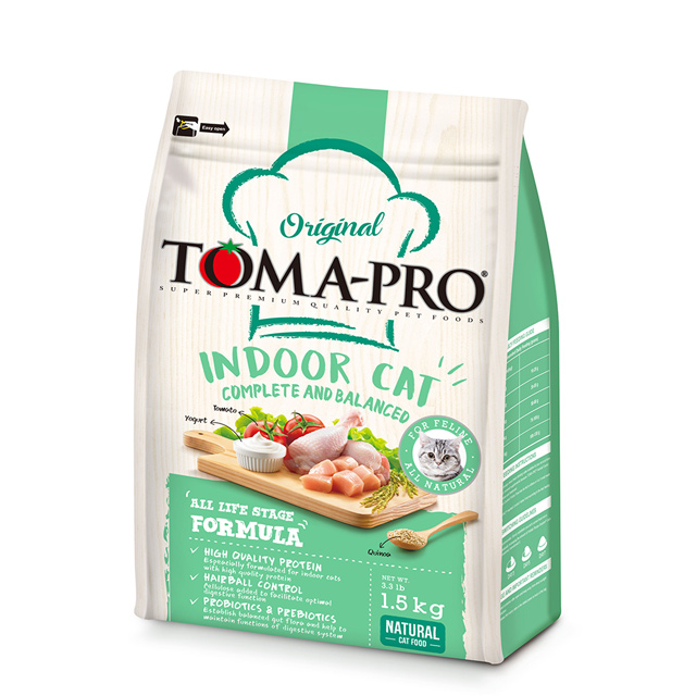 【TOMA-PRO 優格】室內貓低活動量雞肉+米飼料 / 乾糧-1.5公斤