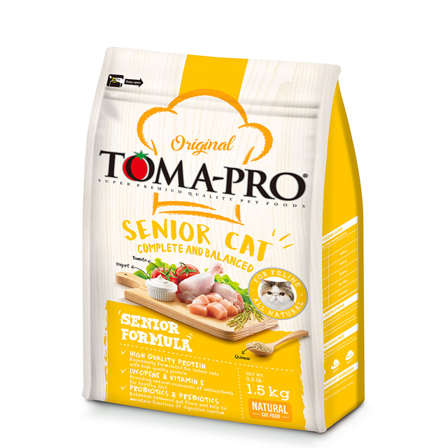 【TOMA-PRO 優格】高齡貓高纖低脂雞肉+米飼料 / 乾糧-1.5公斤