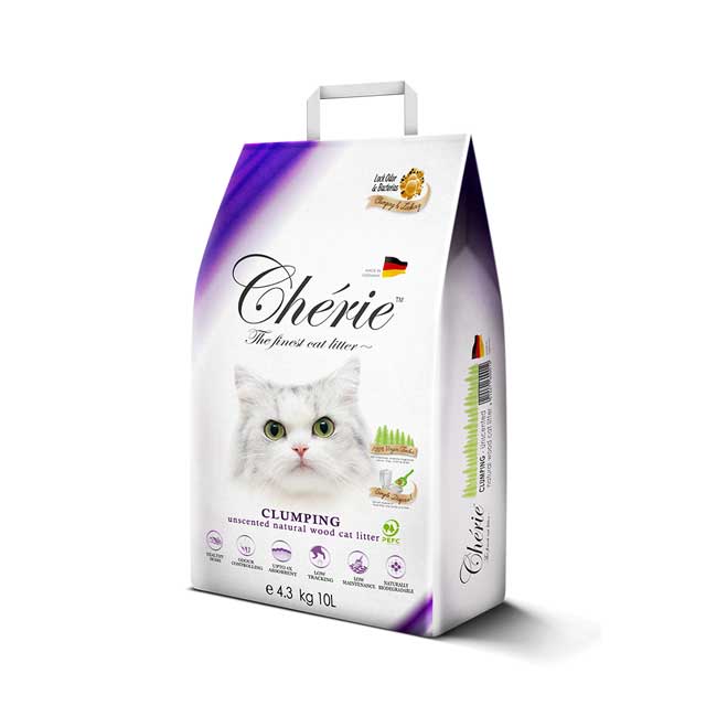 【Cherie德國法麗】有機凝結杉木貓砂10L (4.3kg)