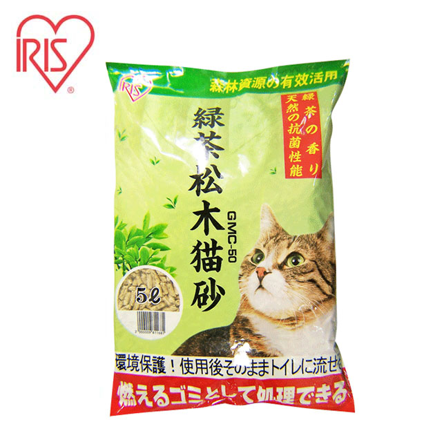 【IRIS】 綠茶松木木屑砂5L