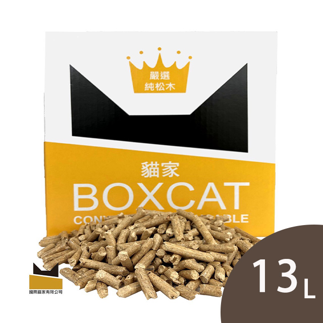 【國際貓家】BOXCAT黃標-松木木屑砂13L(6.5kg)
