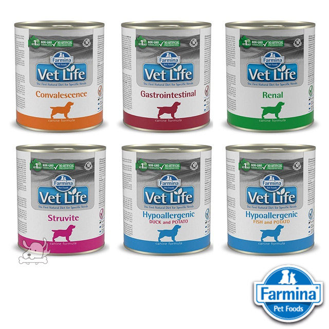 【Farmina 法米納】Vet Life 獸醫寵愛天然處方 犬用主食罐系列-300g X 12罐