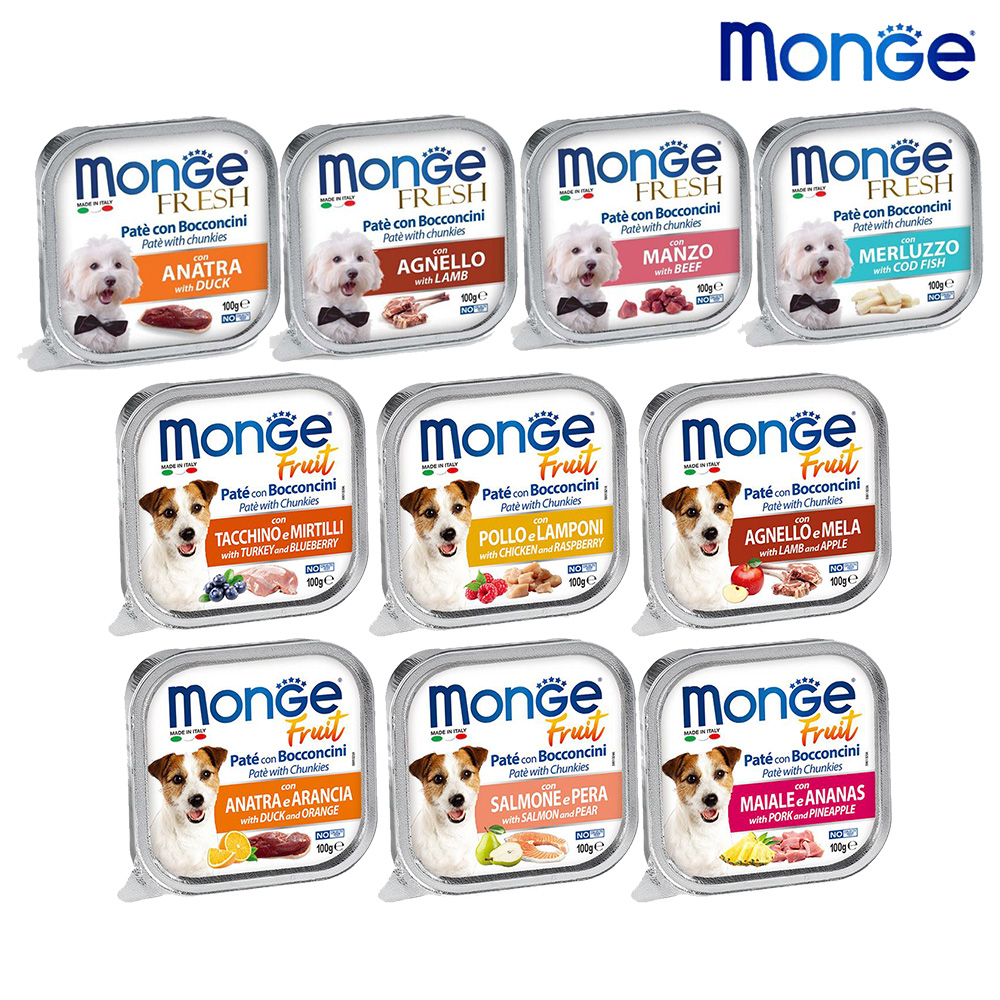Monge瑪恩吉 倍愛滿滿 / 倍愛滿滿蔬果系列 主食犬餐盒-100g X 8罐