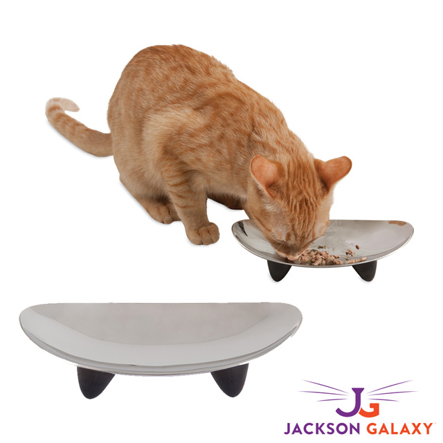 Petmate傑克森管教惡貓不鏽鋼曲線貓盤