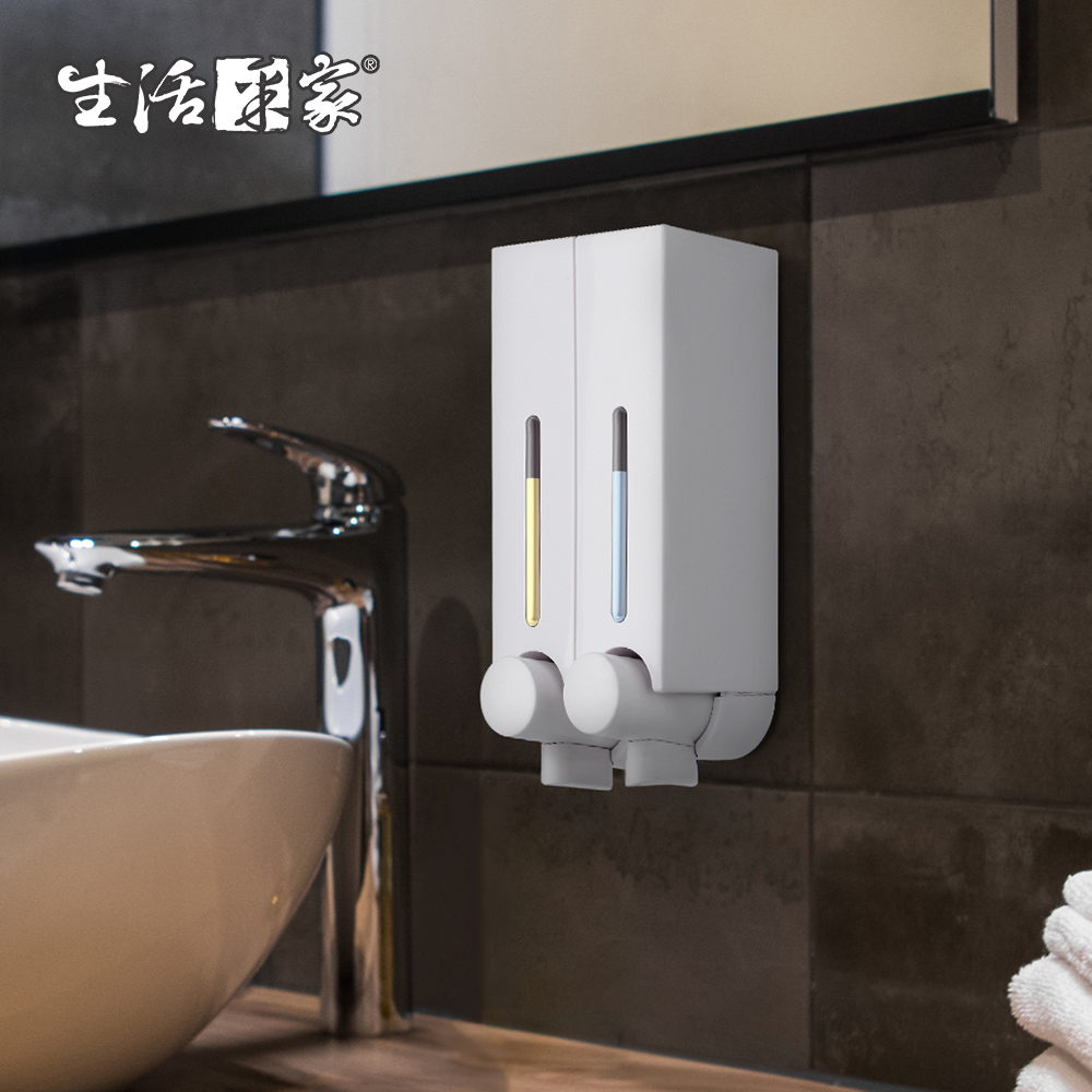 生活採家幸福手感經典白250ml雙孔手壓式給皂機
