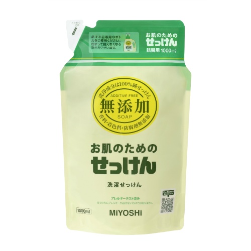 日本品牌【MiYOSHi】無添加親膚洗衣精補充包1.0L