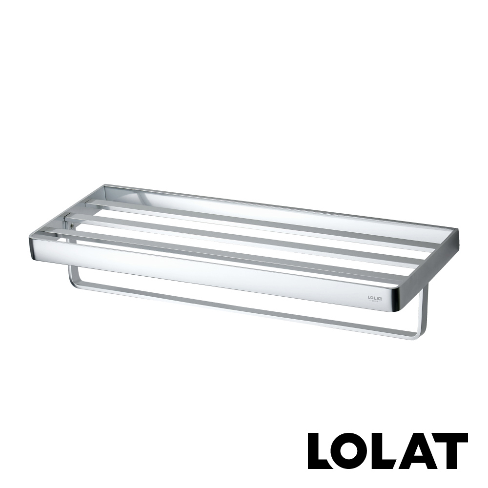 LOLAT 時尚雙層置衣架 (鋁合金-霧亮銀) A8148A