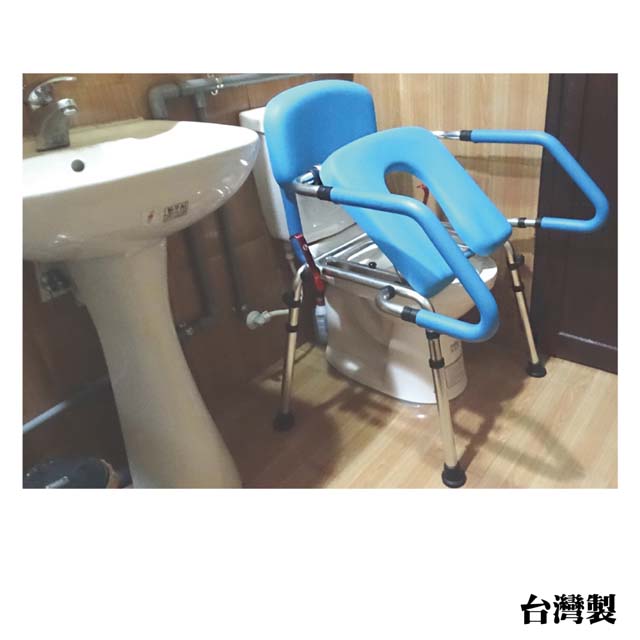 【感恩使者】方便推臀椅 ZHTW1755 移動馬桶椅(無輪) -可當馬桶扶手 洗澡椅 台灣製