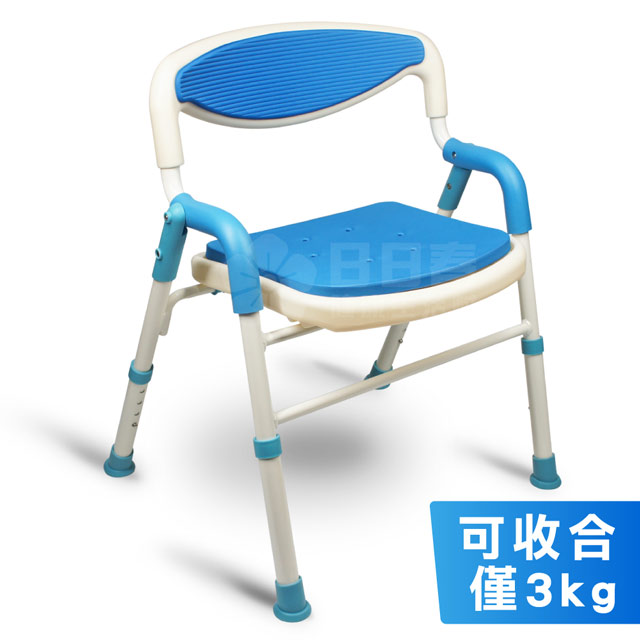 富士康 鋁合金洗澡椅 FZK-189 (可收合、大面積坐墊)